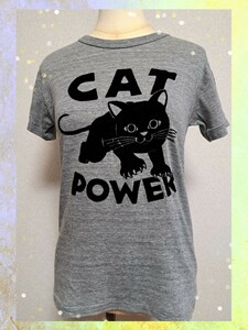 BEAMS T CAT POWER キャットパワー プリントTシャツ 半袖 猫 ねこ アニマル ビームスティー 美品