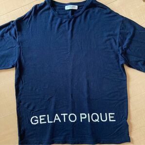 gelato pique ジェラートピケ メンズ 半袖 トップス ルームウェア Mサイズ ネイビー