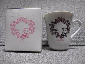 [ unused Panda mug ]2/ box attaching period thing PANDAbao Bay baobei ceramics tea cup coffee cup great number exhibiting! exhibition list search!