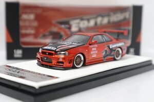 TM 1/64 日産 スカイライン GT-R R34 NFS TIME MICRO Need For Speed タイムマイクロ ボンネット開閉