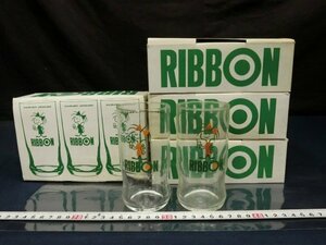 L6863 サッポロビール RIBBON 特製 リボングラス リボンシトロエン 4箱　ガラス