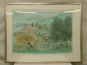 E4242 Rolf * rough ru ski [Eve] scenery lithograph frame 209/250