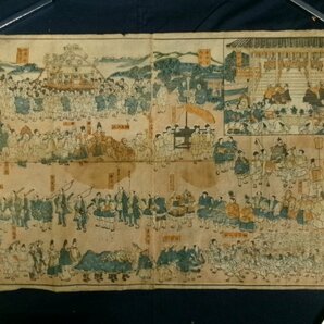 E3621 「日光東照宮祭略図」 木版画 捲り 出版人：大室茂吉の画像1