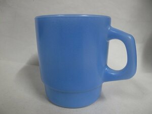 A5801 anchor ho  King Fire King glass blue mug 