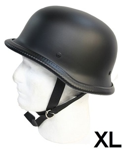 装飾用ハーフヘルメット　タイプ：ジャーマン　HA-04－マットブラック－サイズXL