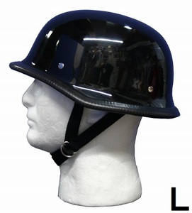装飾用ハーフヘルメット　タイプ：ジャーマン　HA-04－ブラック－サイズＬ
