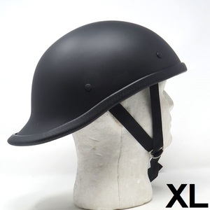 装飾用ハーフヘルメット　タイプ：グーステール　HA-23－マットブラック－サイズXL