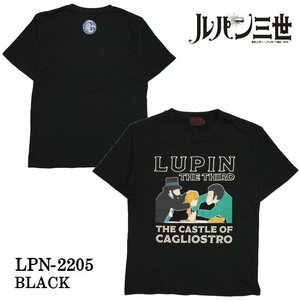 【SALE！52%OFF！】VANSON×ルパン三世　バンソン 天竺 半袖Tシャツ　 LPN-2205－ブラック　サイズM