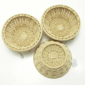 3 piece together PP round basket 155X60 RO-201-IV[ unused with translation ] returned goods commodity therefore 