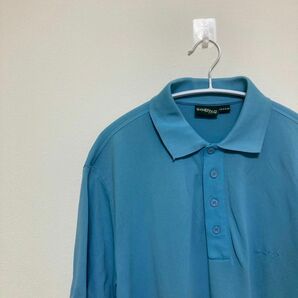 CHERVO（シェルボ ）半袖ポロシャツ ライトブルー DRY ナイロン混 メンズ M ゴルフウェア
