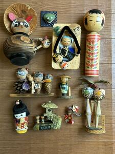 こけし 他　昭和レトロ　民芸品　郷土玩具　観光土産品　 置物 伝統工芸 当時物 伝統こけし 