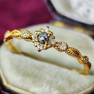 [ rose cut ] natural alexandrite natural diamond . another document new goods ring 