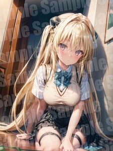 金色の闇 ToLOVEる A4 アート ポスター イラスト 同人 ファンアート アニメ 高品質 【b1409】