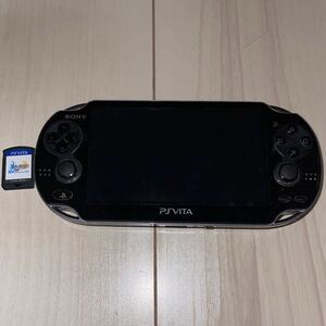 動作未確認 SONY ブラック VITA PSVITA ソニー Vita 黒 PCH-1100 ソフト付 ファイナルファンタジー FF X 現状品