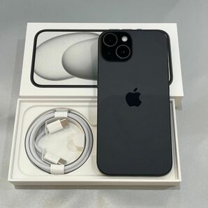 極美品 iPhone15 256GB black 100% MTMN3J/A appleオンライン 一括購入 iPhone