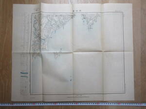21)戦前　朝鮮　古地図『西湖津　１/５０，０００　地形図　朝鮮総督府陸地測量部　大正６年　約５８×４６ｃｍ』