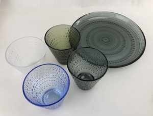 【1円出品】K2638 iittala イッタラ カステヘルミ タンブラー プレート 25cm セット お皿 食器 計5点 保管品