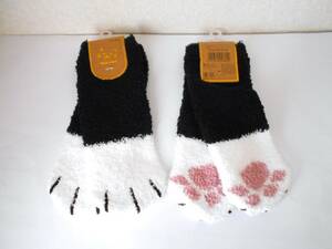 # новый товар # кошка * кошка. пара нежный носки * носки 23-25. чёрный × белый цвет * часть магазин * салон .**
