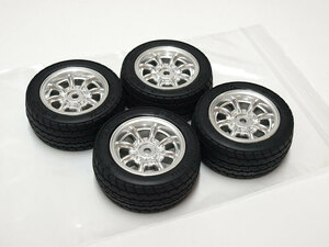 [M1331] Tamiya M chassis 60D super grip tire *8ps.@ spoke wheel 4ps.@ for 1 vehicle set bonding ending ( inner Tamiya Mini RC)
