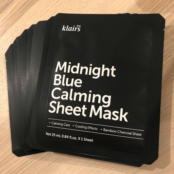 クレアス　ミッドナイトブルーカーミングシートマスク　10枚セット　フェイスパック　フェイスマスク　ミッドナイトブルー　カーミング
