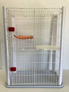 **[USED] pet gauge 2 step construction type cat small animals protection cat pet hotel cage 180 size 