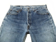 米国製 501 w34 (84x79位) タテ落ち Levi’s リーバイス クラッシュ 刻印＝553 アメリカ製 USA 1998年9月製_画像2