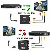 PS3 HDMIからアナログに変換アダプタ 音声出力可 1080P からrca hdmi コンポジット変換 AV 変換コンバーター_画像5