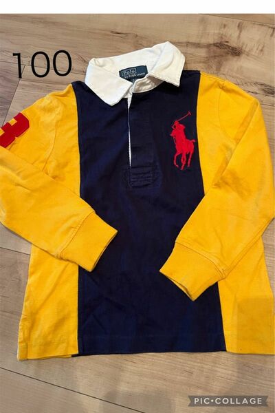 【美品】POLO RALPH LAUREN 長袖ポロシャツ　キッズ100サイズ