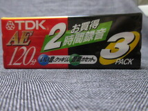 TDK　カセットテープ　 AE 120 ノーマルポジション TYPEⅠ　３PACK　１２０分_画像2