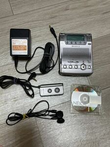 SONY ソニー MZ-B100 ポータブルMDレコーダー ウォークマン リモコン イヤホン ACアダプター ディスク 一式セット 純正品