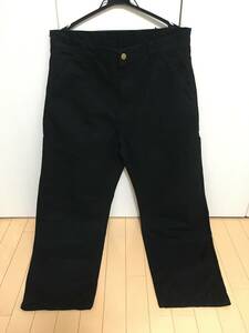 CARHARTT WIP 23SS WIDE PANEL PANT Black rinsed S カーハート パンツ ワイド パネル ペインター コットン キャンバス ブラック I031393