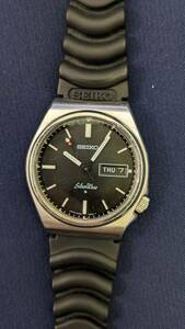 自動巻き 稼働品 美品 SEIKO 5actus SilverWave 6306 セイコー5アクタス シルバーウェーブ 黒文字盤