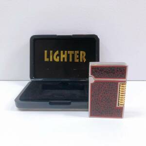 305【中古】LIGHTER ガスライター レッド×ブラック 喫煙具 ライター 喫煙グッズ コレクション XHP シルバー×ゴールド 箱付き 現状品