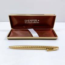 174【中古】SHEAFFER シェーファー ボールペン ゴールドエレクトロプレーテッド ゴールドカラー ペン 筆記用具 文房具 ケース付き 現状品_画像1