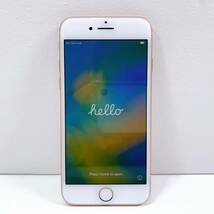 175【中古】Apple iPhone8 A1906 ゴールド GB不明 アップル アイフォンエイト スマートフォン 動作確認 初期化済み 現状品_画像1