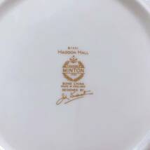 195【中古】MINTON HADDON HALL ミントン ハドンホール グリーン 大皿2枚 ボウルセット ブランド 花柄 ボーンチャイナ 洋食器 現状品_画像9