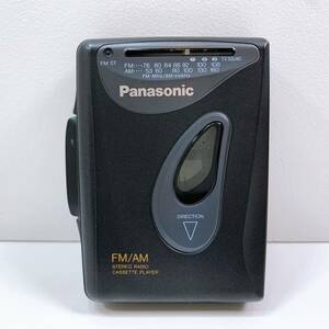 122[ used ]Panasonic FM/AM tuner built-in portable stereo radio cassette player RQ-V35 operation not yet verification Junk present condition goods 