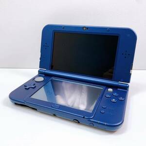 163【中古】New Nintendo 3DS LL 本体 RED-001 メタリックブルー ニューニンテンドー 3DS LL タッチペン付き 動作確認 初期化済み 現状品