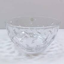 184【中古】TIFFANY&Co. ティファニー クリスタルガラス ボウル サラダボウル ラウンド型 ブランド食器 洋食器 箱付き 現状品_画像4