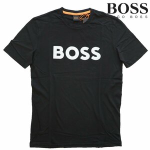 2024◆最新◆ヒューゴ ボス◆装いを格上げする メゾンの 黒 ロゴT BOSSデカロゴ L 黒◆HUGO BOSS 半袖 Tシャツ 大谷翔平愛用 アンバサダー