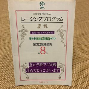 1993年第34回宝塚記念レーシングプログラム