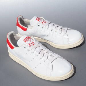 レア!! 26.5cm 限定 2015年製 adidas STAN SMITH スタンスミス 白x赤 ガラスレザー 天然皮革