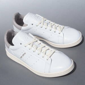 美品!! US 9 ・27㎝ 限定 22年製 Tomorrow Land x adidas スタンスミス LUX 白ｘグレー 天然皮革 レザー STANSMITH STAN SMITH