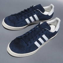 デッド!! US 9 1/2・27,5cm 新品!! 限定 14年 adidas キャンパス 80s 紺 スエード素材 天然皮革_画像2