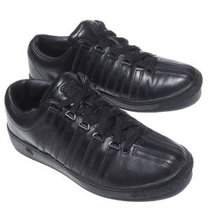 美品!! US 7 / 25cm 定番!! K-SWISS ケースイス CLASSIC クラシック 黒ｘ黒 トリプルブラック レザー