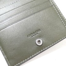 コーチ COACH シグネチャー 総柄 レザー 2つ折り財布 ウォレット　美品　送料無料_画像7