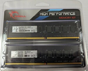 【送料無料】G.SKILL 16GB (2 x 8GB) DDR4 PC4-21300 2666MHz デスクトップメモリーモデル F4-2666C19D-16GNT　メモリ　8GB2枚