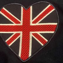中古 Tシャツ UK LONDON イギリス 英国 ロンドン ユニオンジャック濃紺M 送料¥185半袖 カットソー ロゴ _画像4