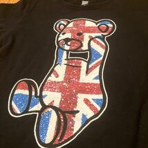 中古 Graniph グラニフ bear ベア UK ユニオンジャック ブラック Tシャツ M 送料¥185_画像2