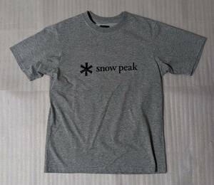 ★新品 snow peak スノーピーク プリントロゴ 半袖Tシャツ S グレー レディース snowpeak アウトドア★